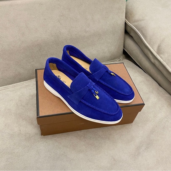 Loro Piana Shoes - Loro Piana Royal Blue Women's Loafers